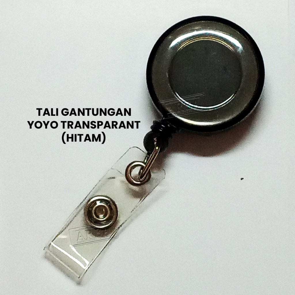 

Tali Gantungan ID Card Yoyo Hitam (Transparant Color)/Gantungan Kartu ID Card/Klip Kartu ID Card