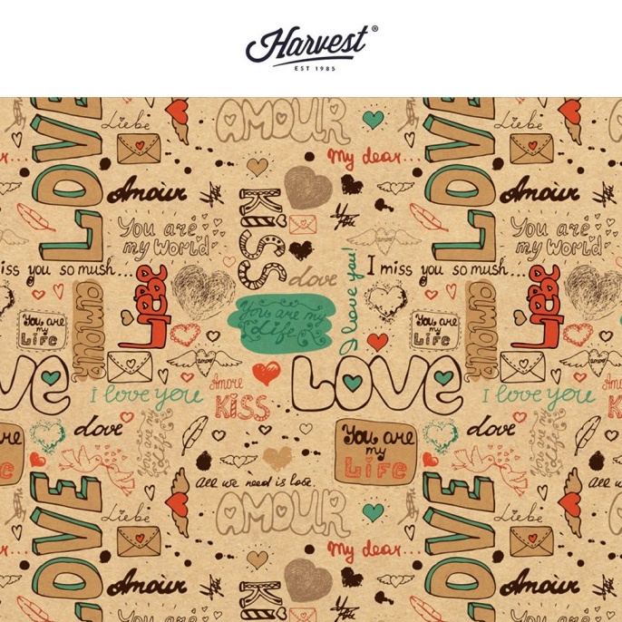 

DAHSYAT Kertas Kado Harvest Wrapping Paper Brown Kraft Love