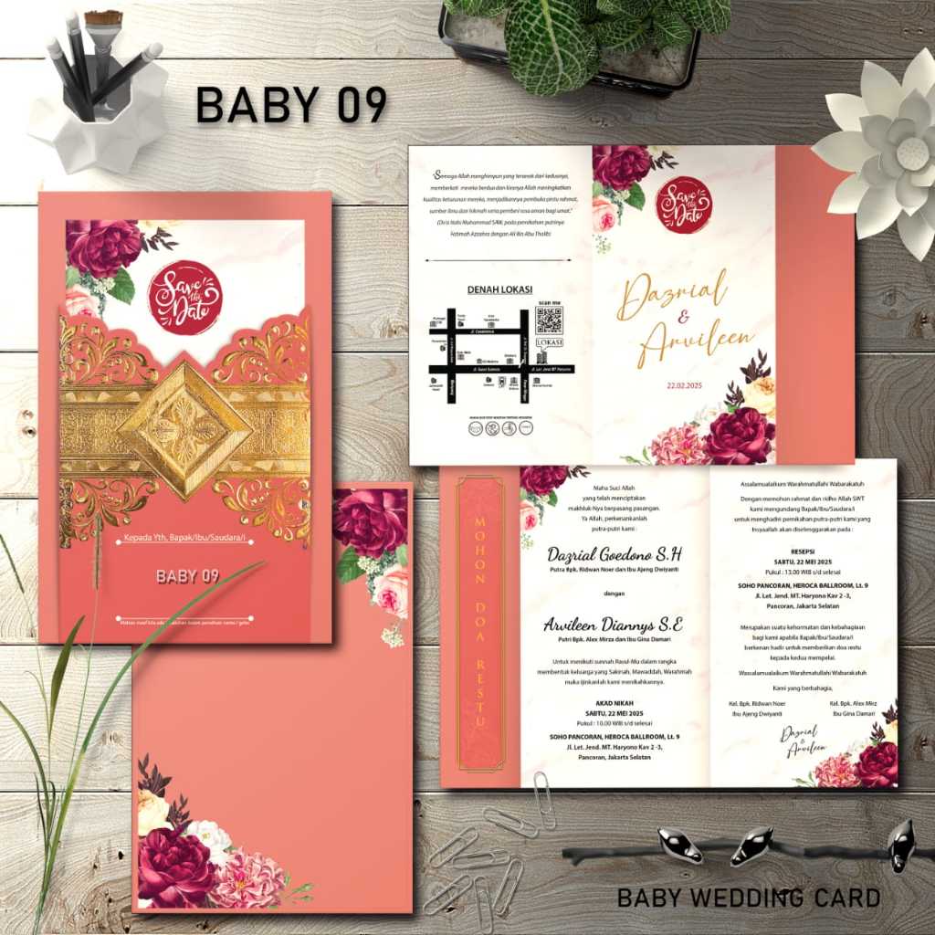 Baby 09 (Amplop + Isi) Blanko Undangan | Blangko Undangan | Undangan Murah | Free File Setting