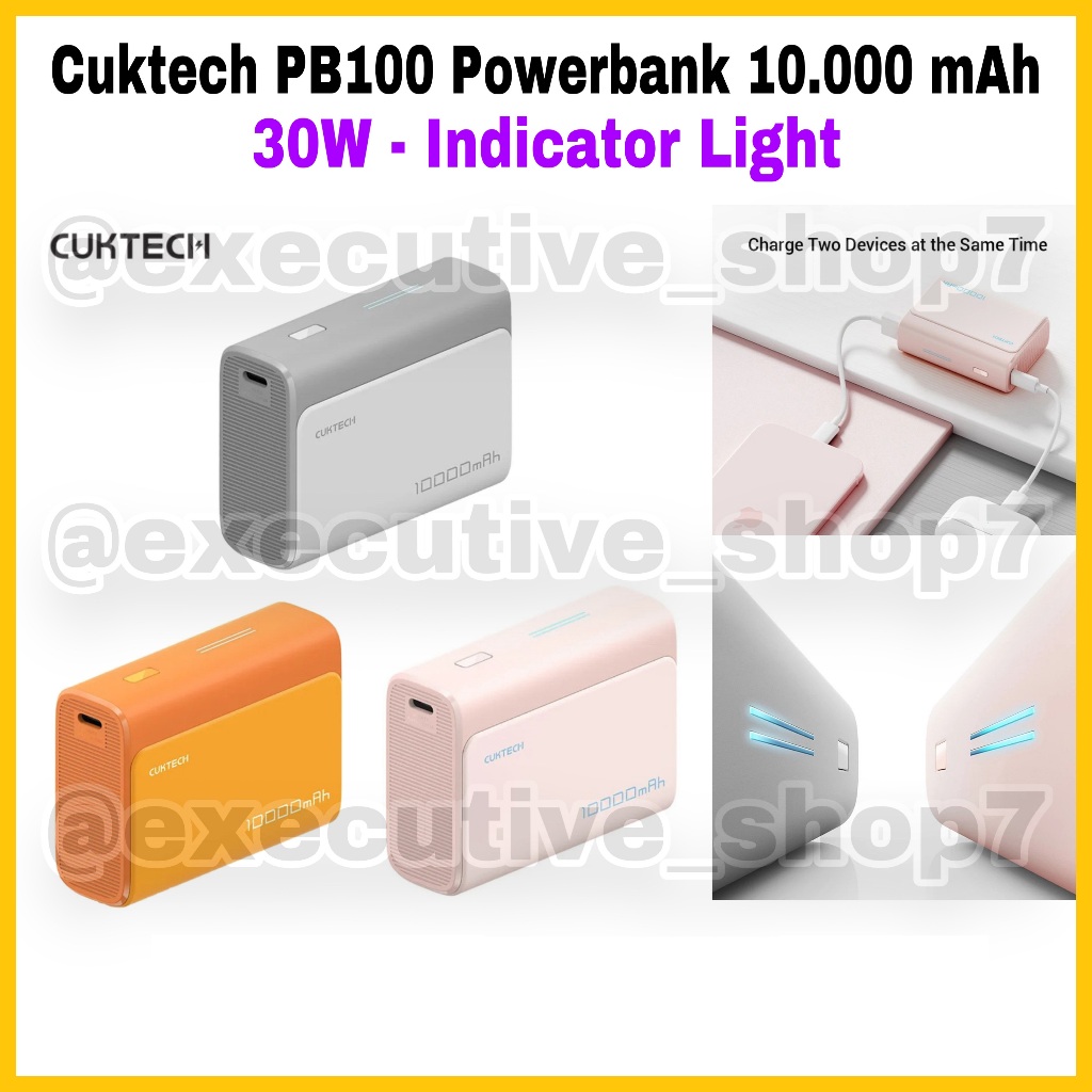 Cuktech PB100 Powerbank 10.000 mAh - 30W - Indicator Light