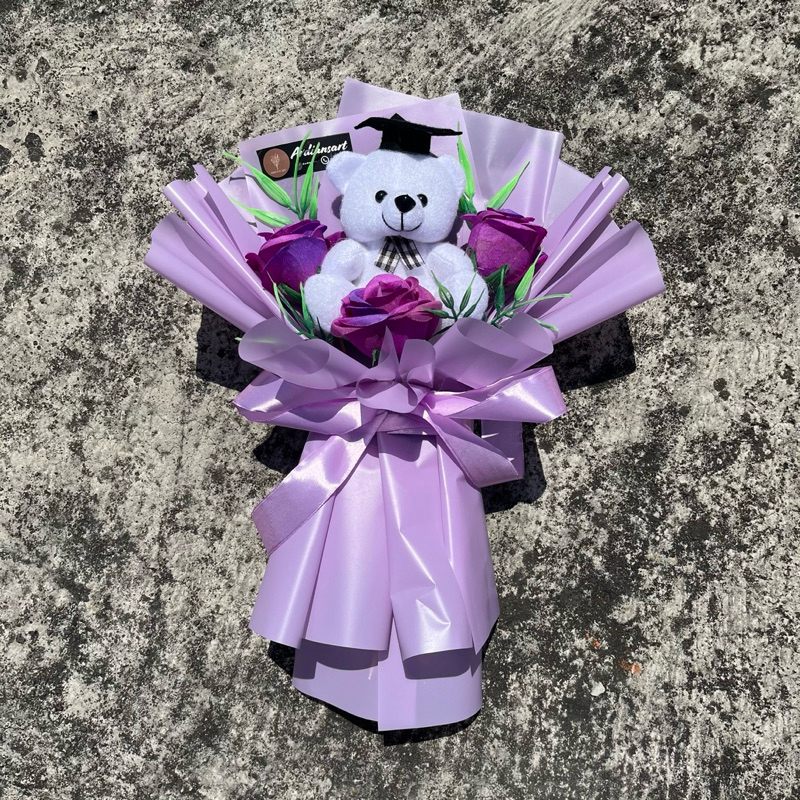 BUCKET BONEKA WISUDA/ BUCKET WISUDA/ BUCKET BUNGA PALSU