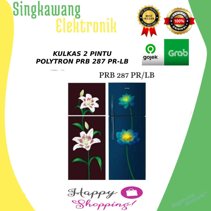 KULKAS 2 PINTU POLYTRON PRB 287 PR-LB