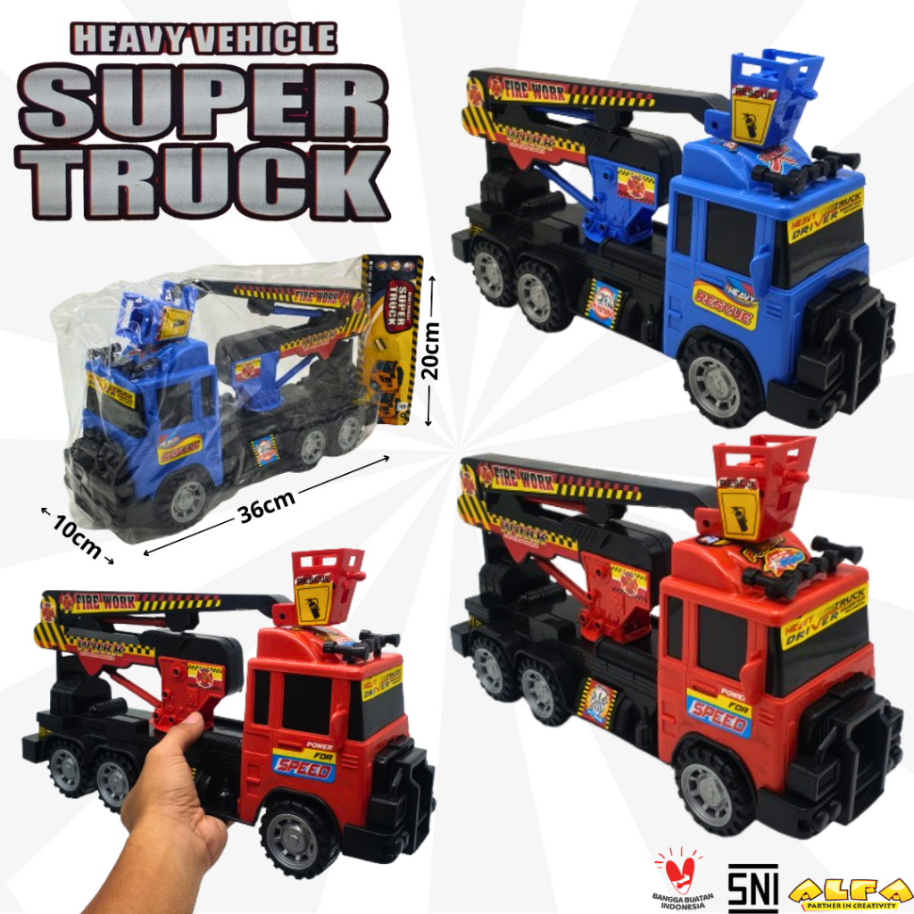 Toko Mainan ALFA Super Truck Pemadam (Free Wheel) BP6088