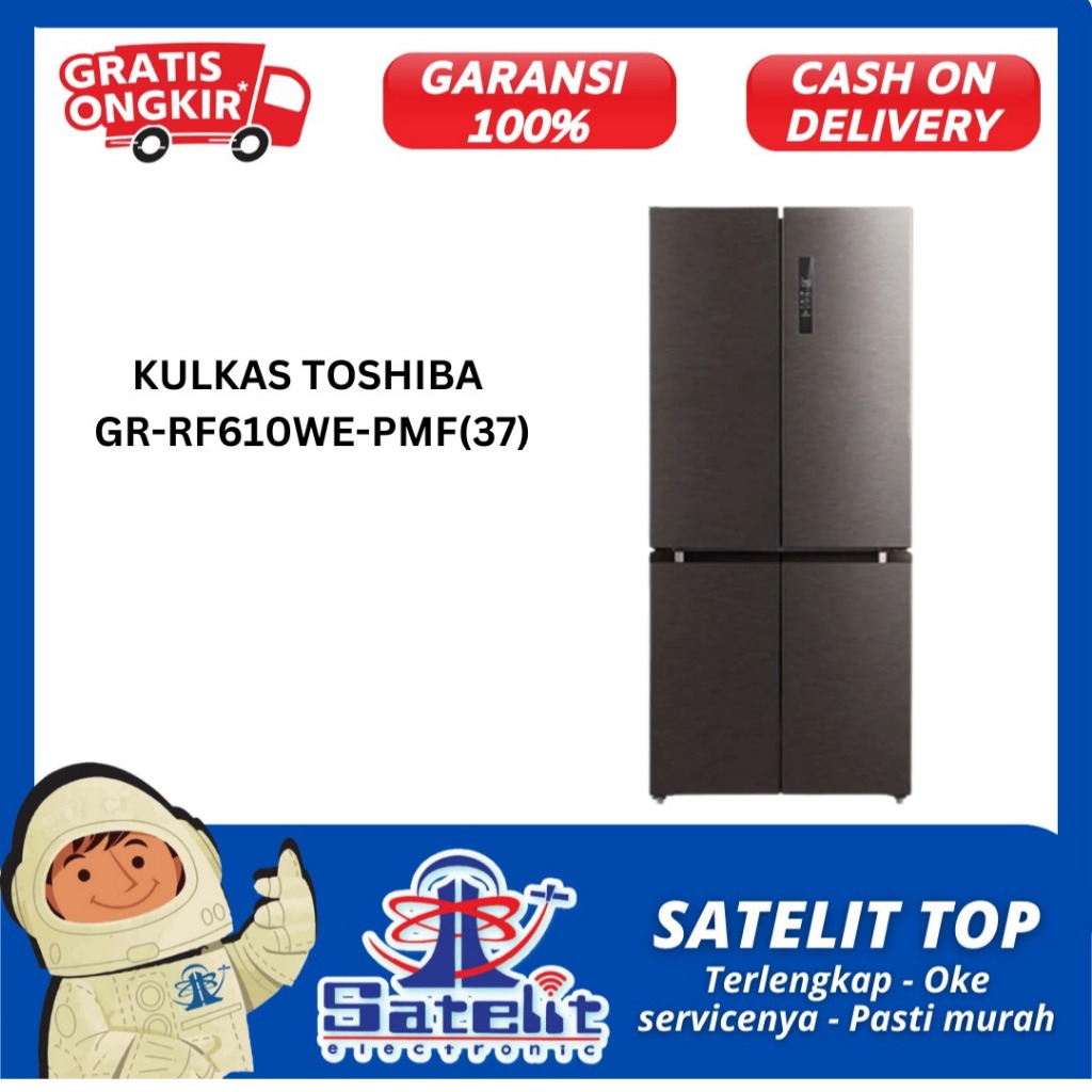 KULKAS / REFRIGERATOR / LEMARI ES / TOSHIBA GRRF610WE-PMF(37)
