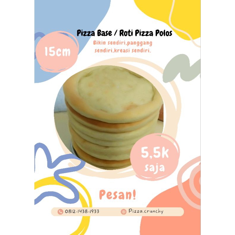 

PIZZA BASE / ROTI PIZZA UKURAN 15CM
