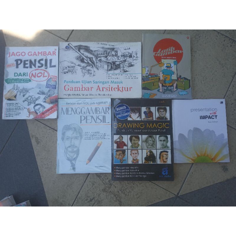 

BUKU JAGO GAMBAR PENSIL/GAMBAR SKETSA/GAMBAR KOMIK/MANGA/ARSITEKTUR UNTUK PEMULA ORIGINAL