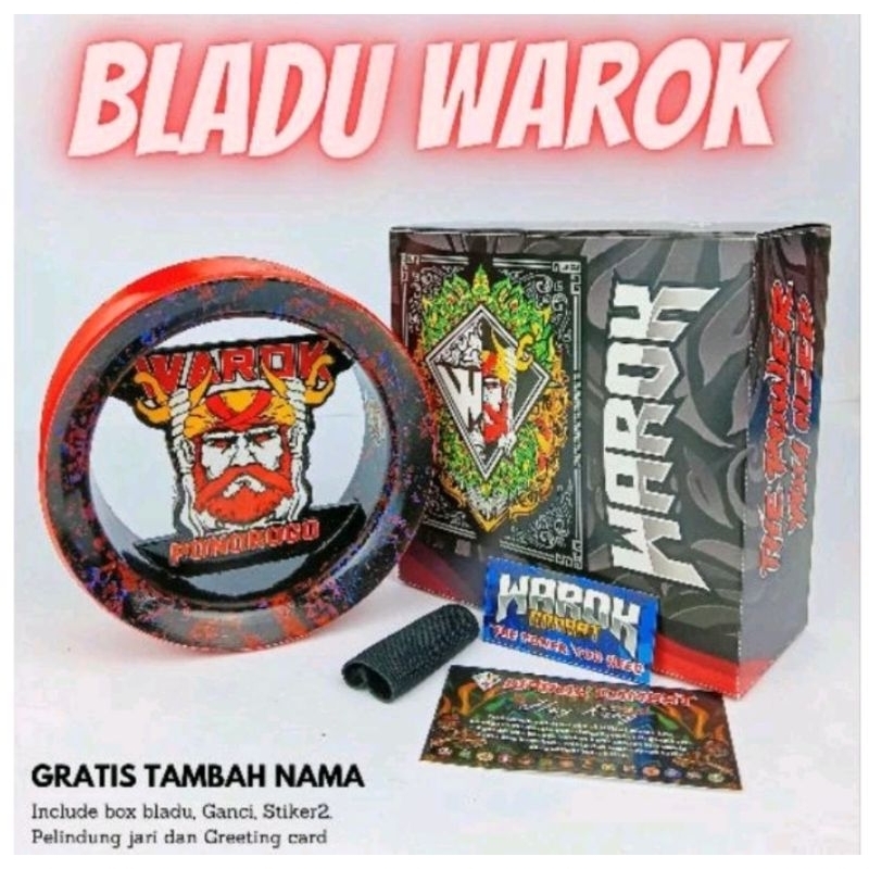 Bladu motif Warok combat 4inch tebal
