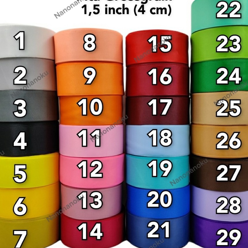 

Flash Sale Pita Grossgrain Salur 15 inch 4 cm Gross Grain Per RolGulung Hampers Souvenir Kado