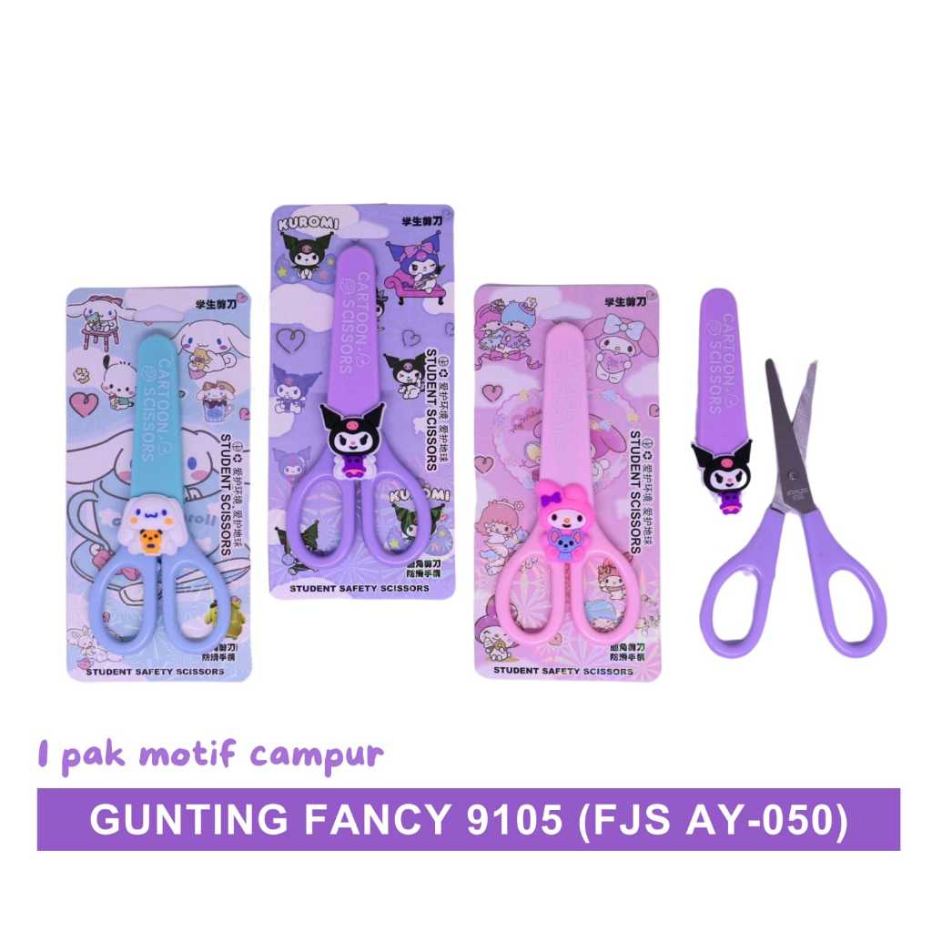 

Gunting Anak Sanrio Lucu/ Gunting Mini+Tutup Pengaman/ Gunting Kertas Anak/ Gunting Sekolah Motif Sanrio