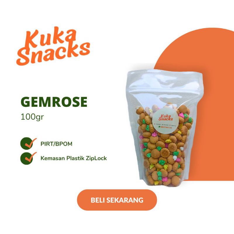 

Gemrose 100gr Kuka Snacks / Biskuit Gemrose / Snack Jadul