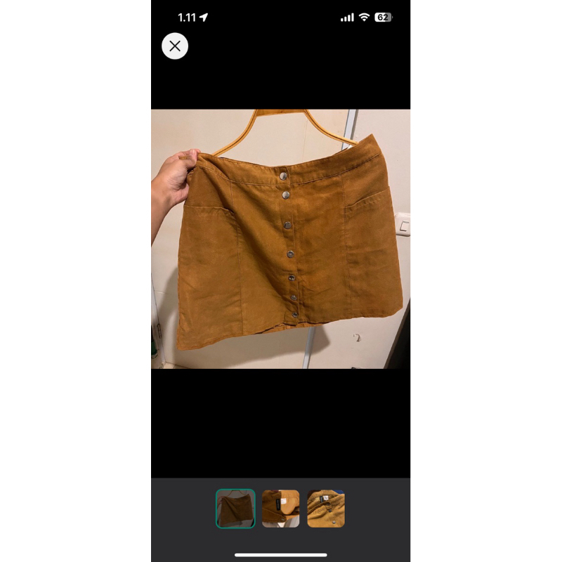hnm suede skirt