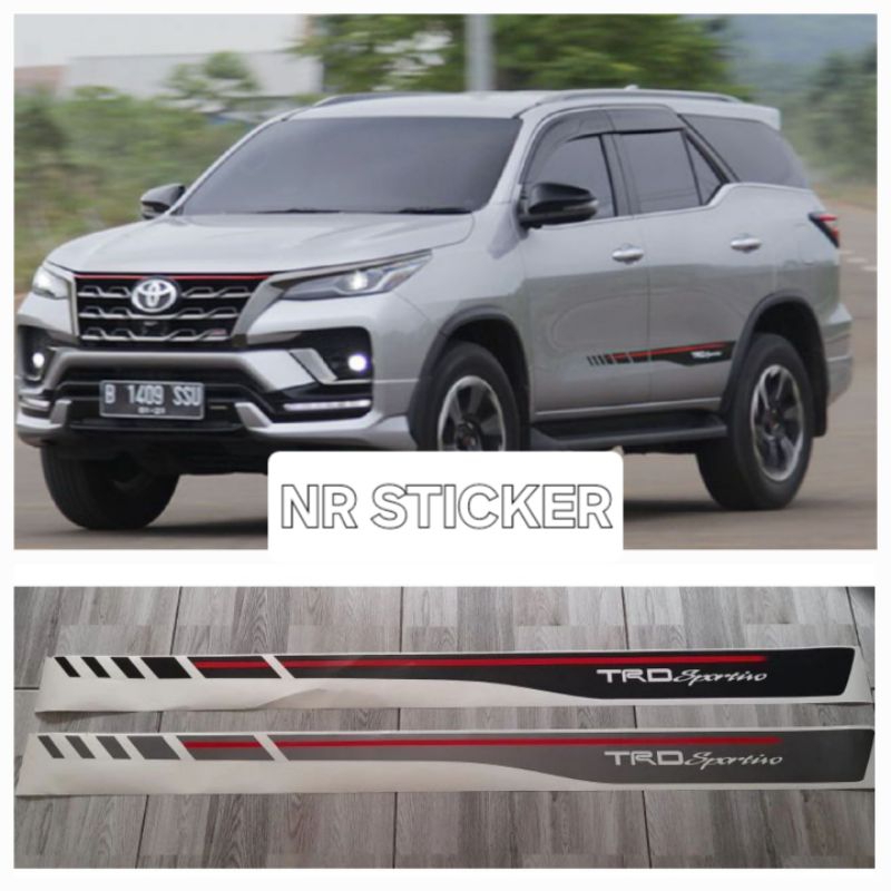 List body stiker TRD Sportivo Toyota Fortuner VRZ tahun 2021 / List body stiker Toyota Fortuner VRZ 