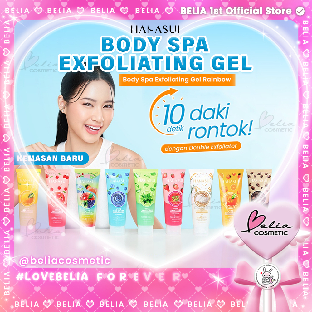 ❤ BELIA ❤ HANASUI Body Spa Exfoliating Gel 180ml | Gel perontok daki bolot | Vita 8 Complex