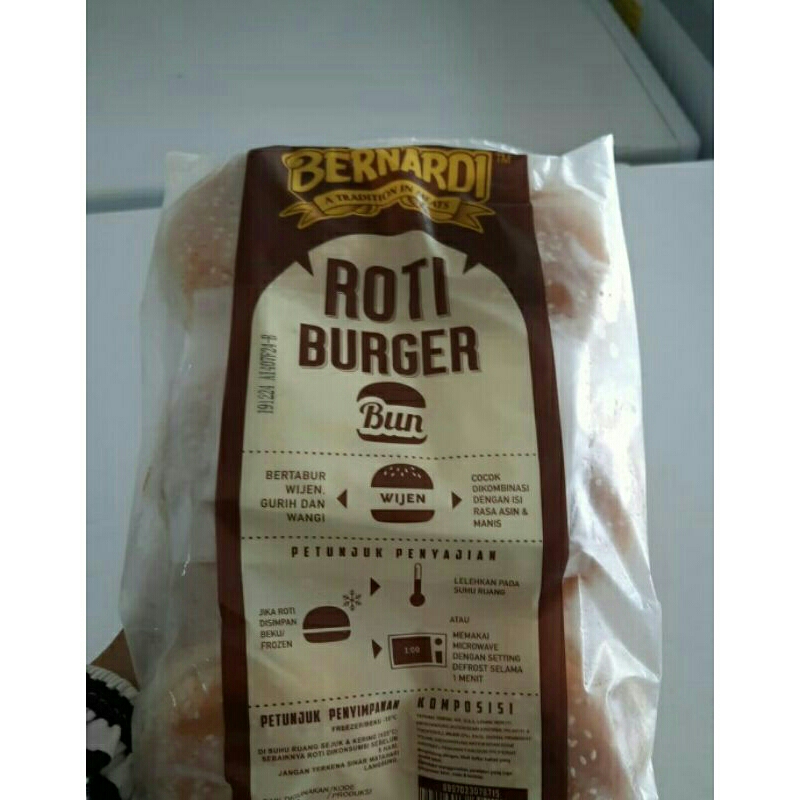 

Bernardi Roti Burger Wijen Isi 6 Termurah