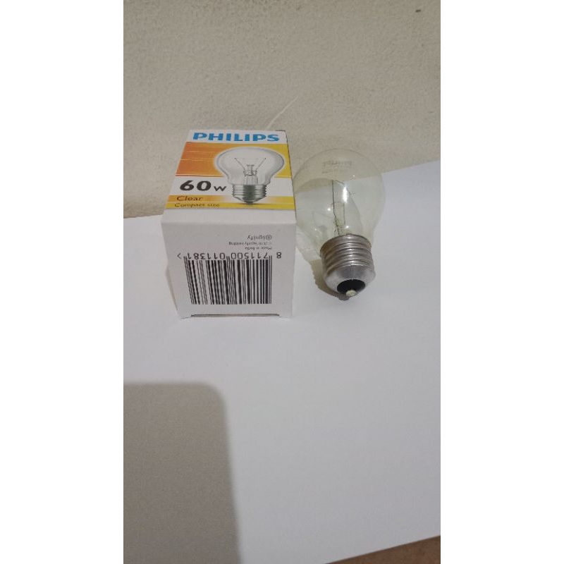 lampu pijar clear 60 watt philips