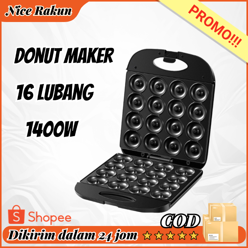 [PROMO PAYDAY] Pero Donut Maker / Cetakan Donat LISTRIK / Cetakan Donut Praktis Anti Lengket