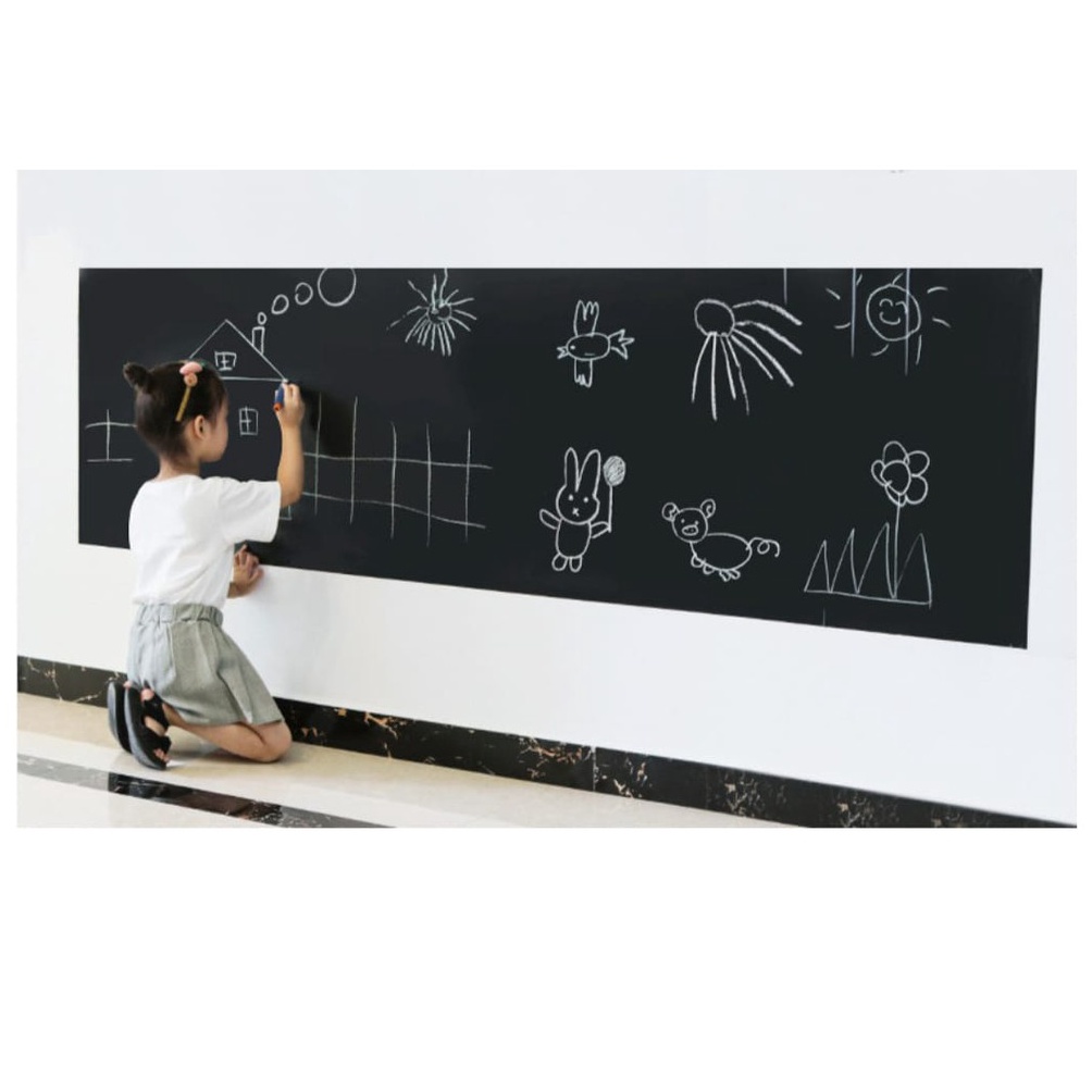 

SPONTAN Papan Tulis White Board wallpaper whiteboard sticker Warna Putih Size 45cm x 2m 6cm x 2m