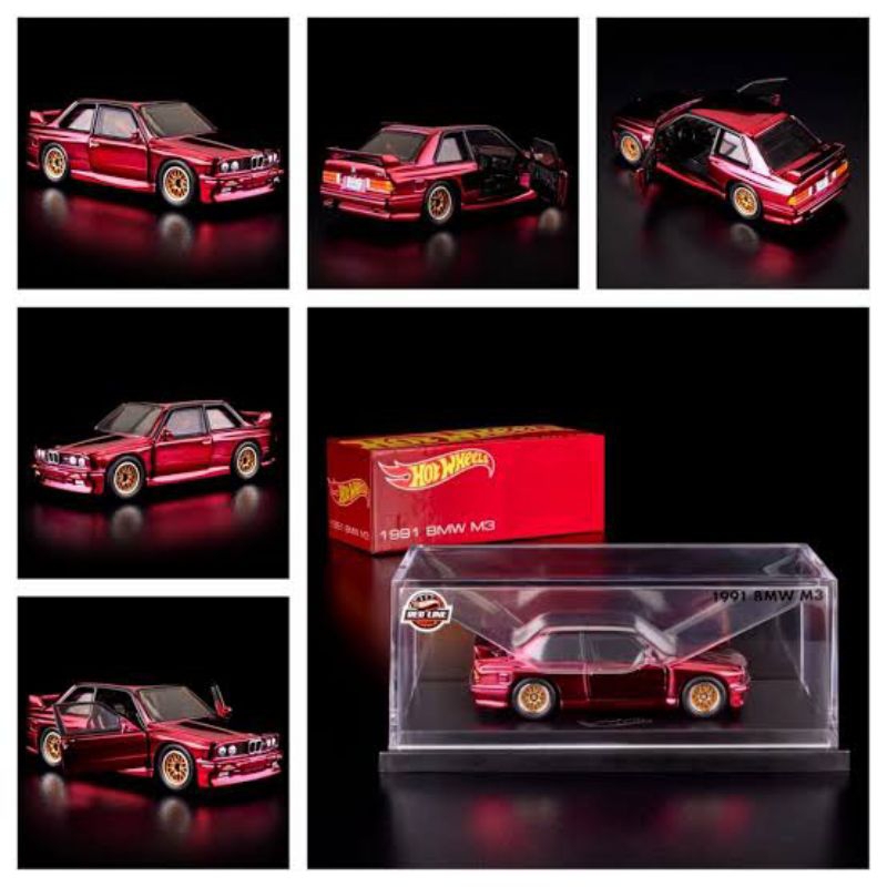 Hot Wheels BMW M3 E30 1991 Chrome Red Red Line Club RLC
