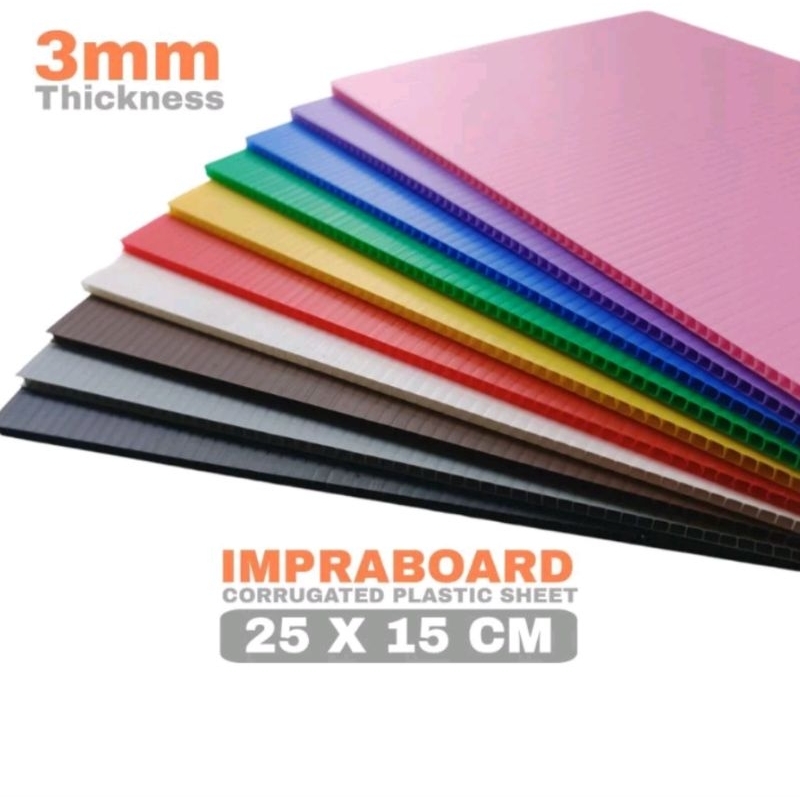 infraboard impraboard 3mm / imfraboard ukuran 25 x 15 / 15 x 25 / pp board