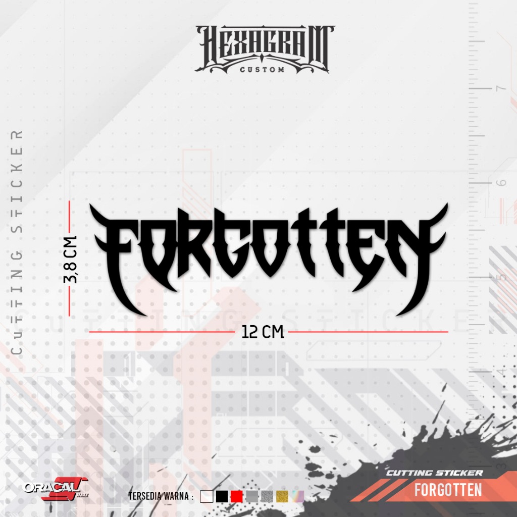 

Cutting Sticker FORGOTTEN Band | Stiker Cutting Band Forgotten | Forgotten