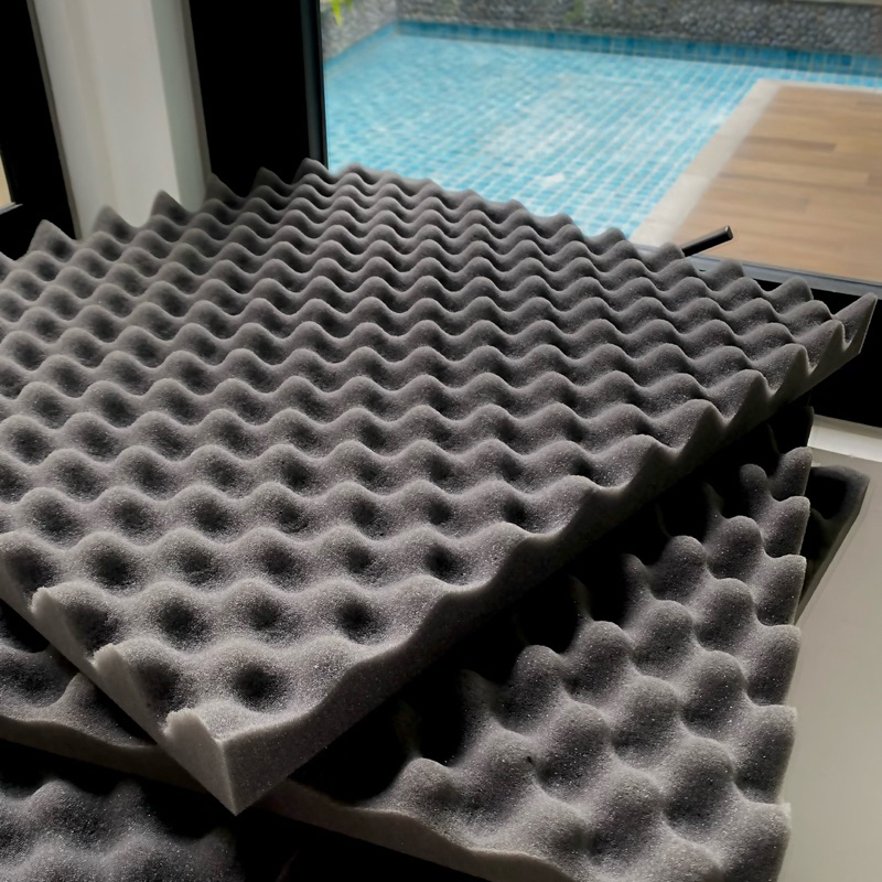 Busa telur peredam suara 200x120cm (egg foam sound proof) Density 25/27/30/32 peredam suara kuning h