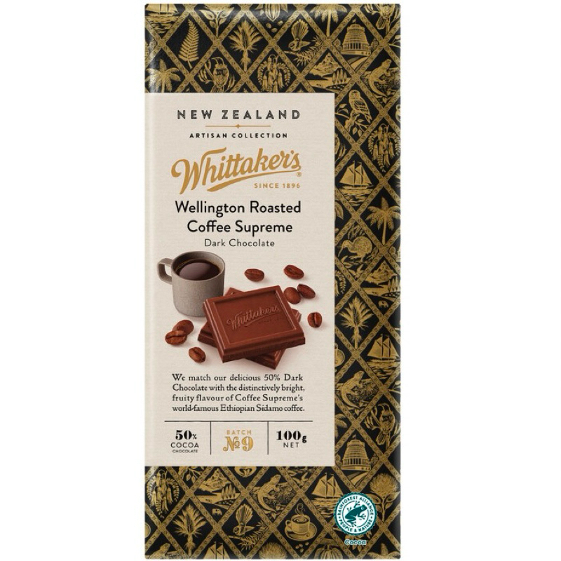 

Whittaker's Chocolate Wellington Roasted Coffee 100g - Australia