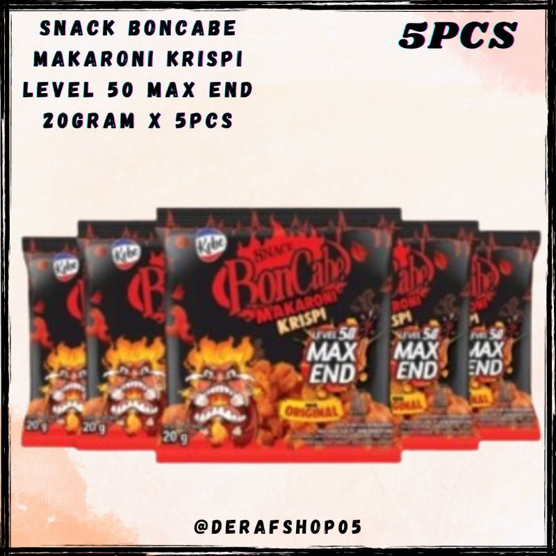 

Snack Boncabe Makaroni Krispi Max End Lv50 Isi 5pcs x 20gram