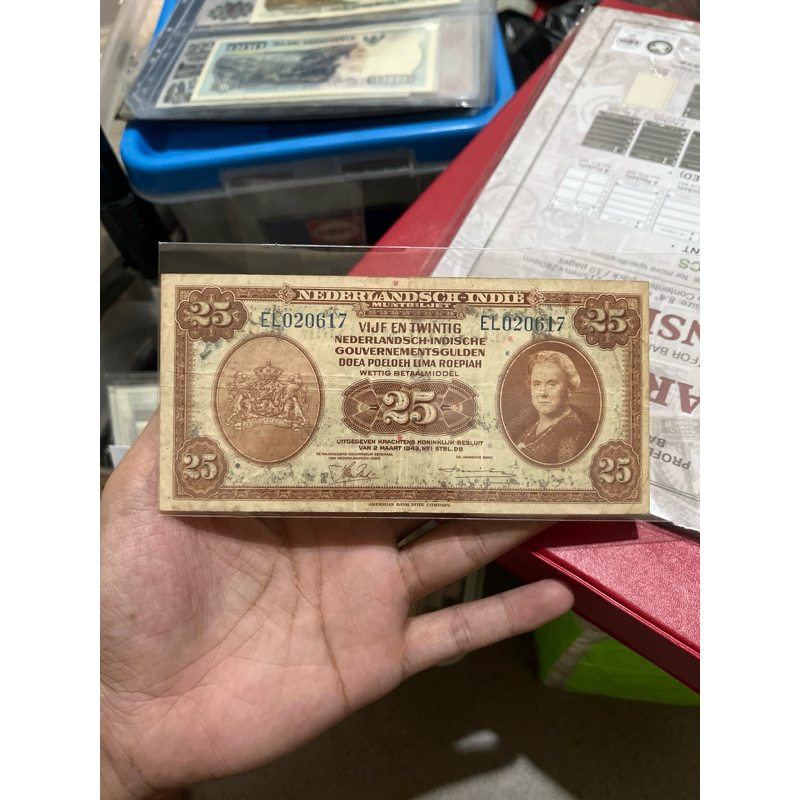 Uang Kuno 25 Nica Ned Indie 1943