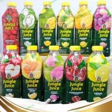 

Jungle juice minuman sari buah rasa LYCHEE /JERUK / LEMON /JAMBU / MANGGA/ ANGGUR/ SIRSAK/ APEL/ DELIMA / NENAS 1 LITER 1000ml