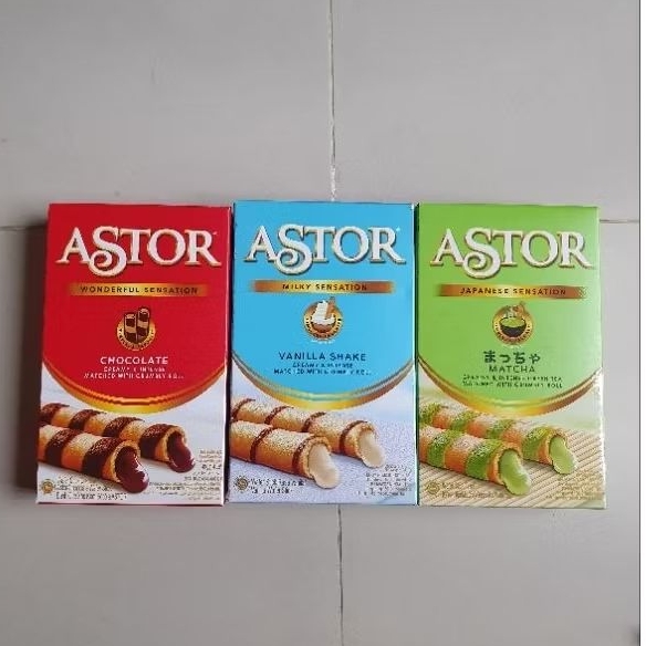 

Astor chocolate stick roll COKLAT / VANILA / MATCHA 40gr.