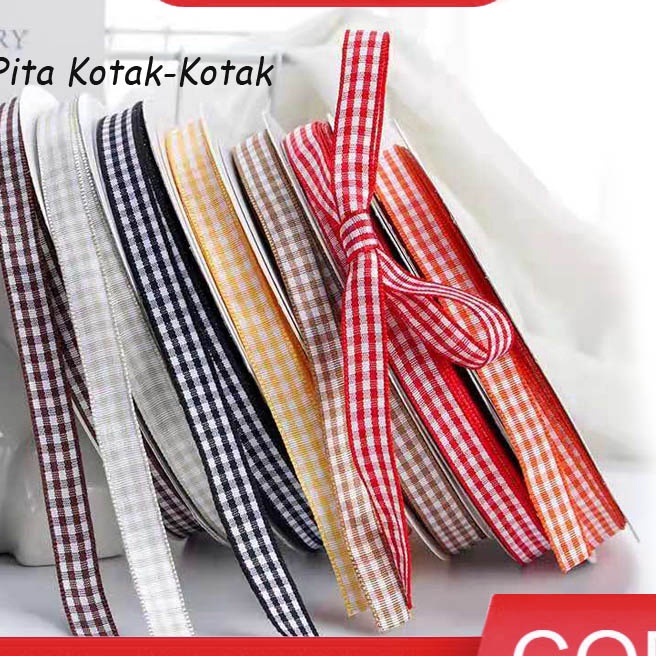 

Hot 1ROLL Pita KotakKotak 1cm Ribbon Square Pita Kado PS6