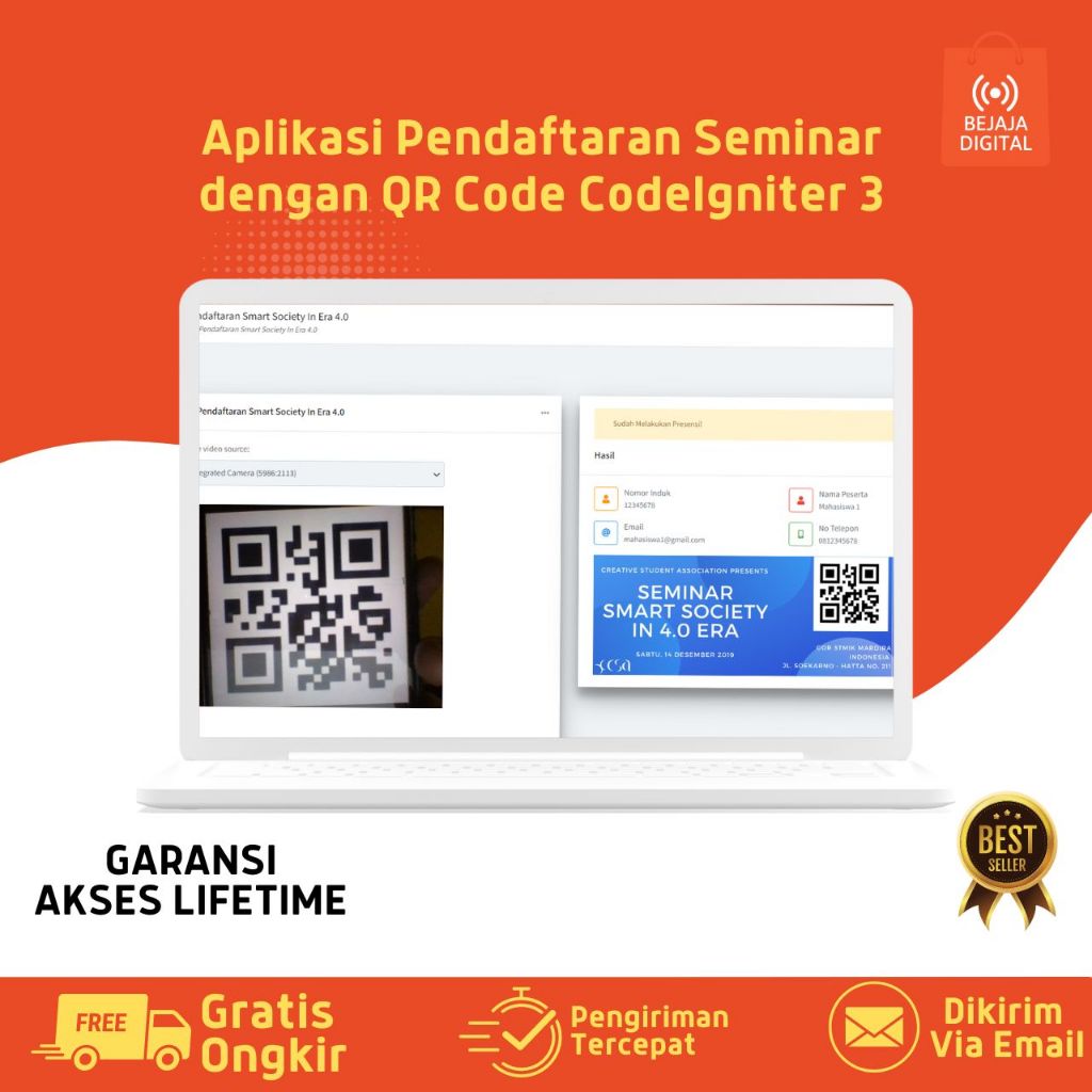 Aplikasi Pendaftaran Seminar dengan QR Code CodeIgniter 3