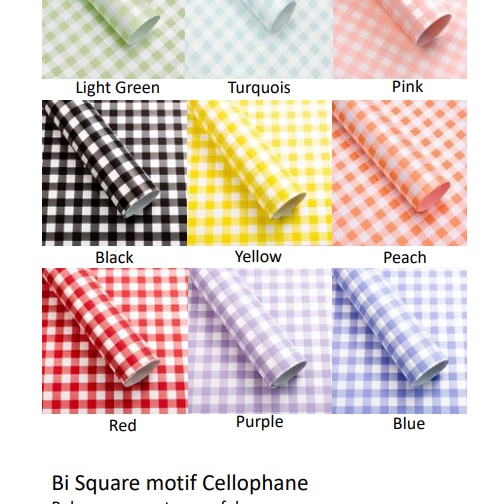 

Istimewa 2lbr Bi Square motif CellophaneWrapping paperKertas Bunga