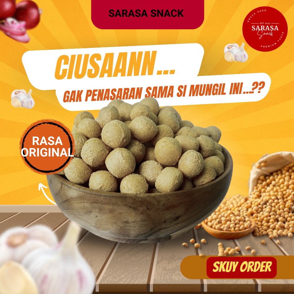 

Sarasa Snack Tahu Bulat Mini Kering Rasa Original Gurih Kedelai Asli 100 Gram