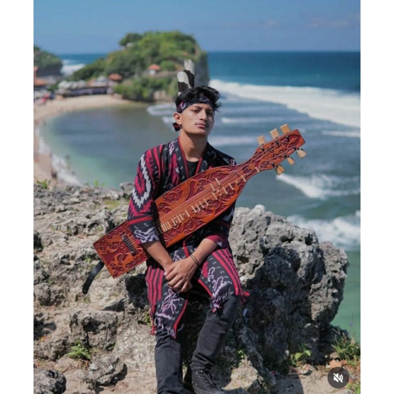 OUTER KIMONO PRIA TENUN KALIMANTAN WARNA MERAH MARUN PALING MURAH