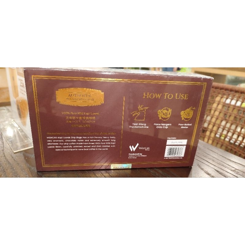 

Aunthentic Wild Luwak Coffee Drip Coffee Kopi Luwak Wild Indonesia 10 sachet @10gr Bersertifikat Halal 正宗猫屎咖啡 Coffee Luwak Aunthentic Premium