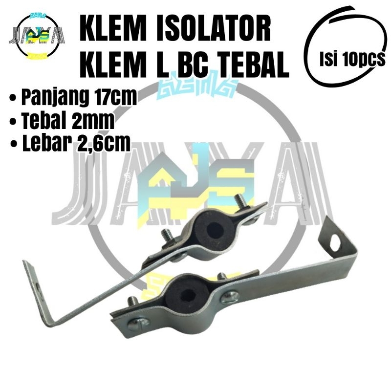 Klem L BC Isolator Isi 10pcs Klem Kabel Penangkal Anti Petir Grounding Rod Clamp Rod Grounding Clam 