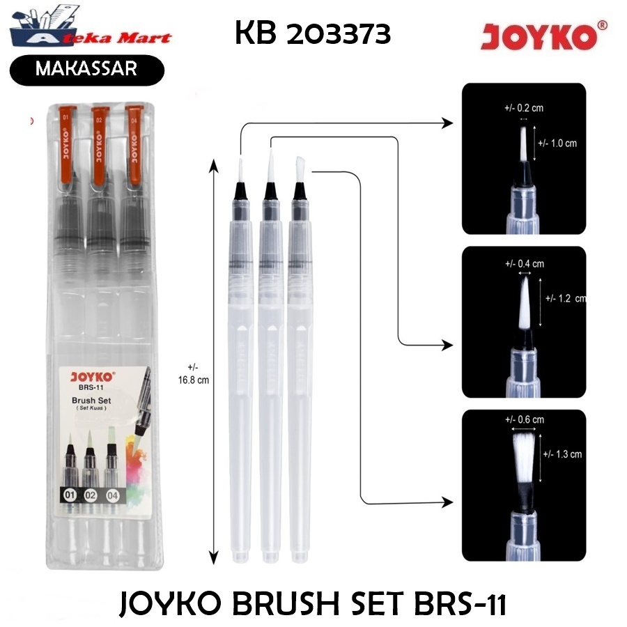 

[SET/3PCS] JOYKO KUAS CAT AIR BRS-11 BRUSH