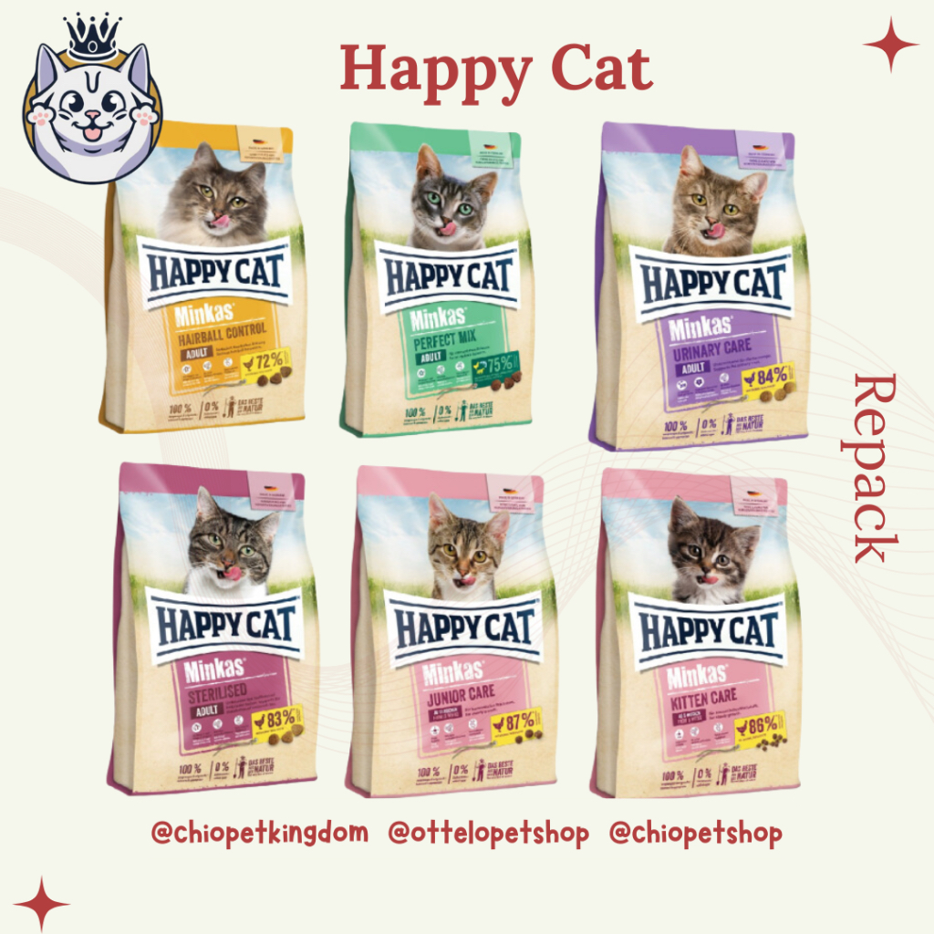 Happy Cat Minkas All Varian 1 kg - Happy Cat Urinary - Happy cat Kitten - Happy Cat Perfect Mix