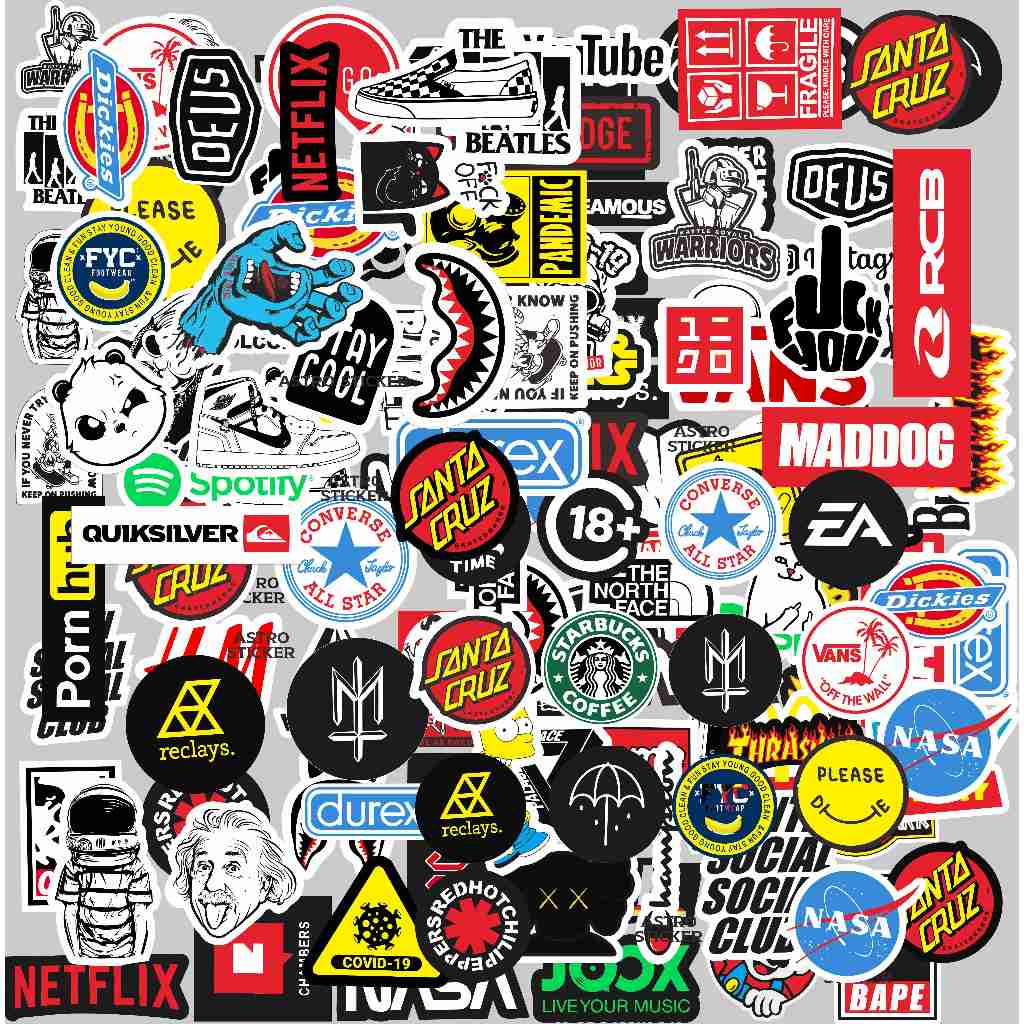 125 Pc sticker motor aestetick / sticker motor  anti air/ stiker aesthetic / stiker helm / stiker ku