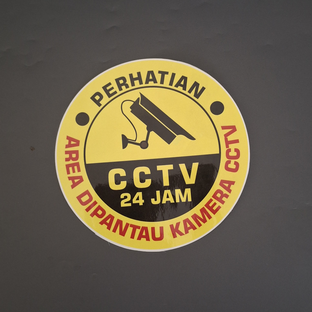 

Stiker CCTV/ Stiker Vinyl Area Dipantau CCTV/ Stiker CCTV Bulat Diameter 15cm