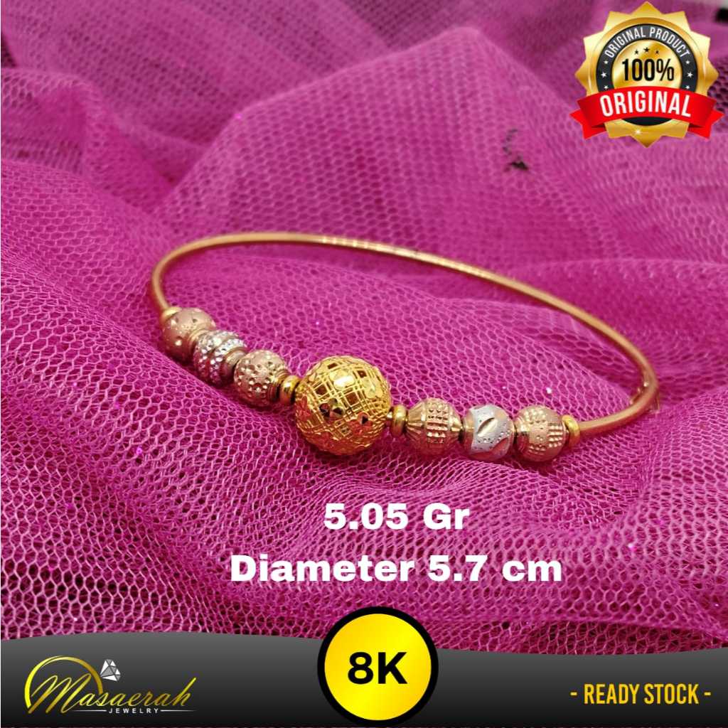 Gelang Bangle Dewasa Emas 8K - 5.05 Gr Kadar 375 - 2010