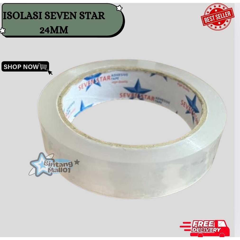 

ISOLASI TRANSPARAN BENING 24INCH/ISOLASI SEVENSTARTAPE 24INCH/HARGA PER 1PCS