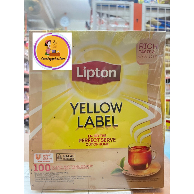 Lipton Yellow Label 100 Tea Bag Non Envelope/ Teh Lipton/ Teh Hitam