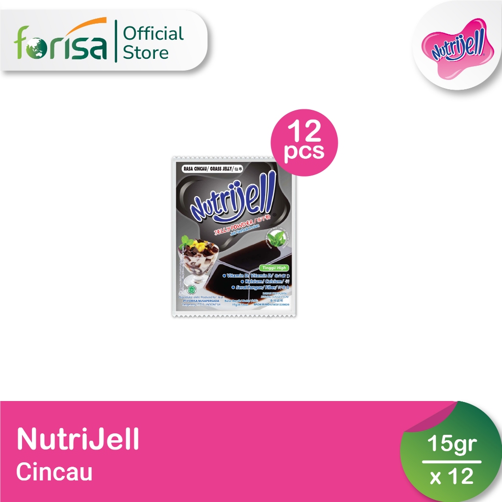 

Nutrijell Reguler Rasa Cincau 15 gr 12 pcs