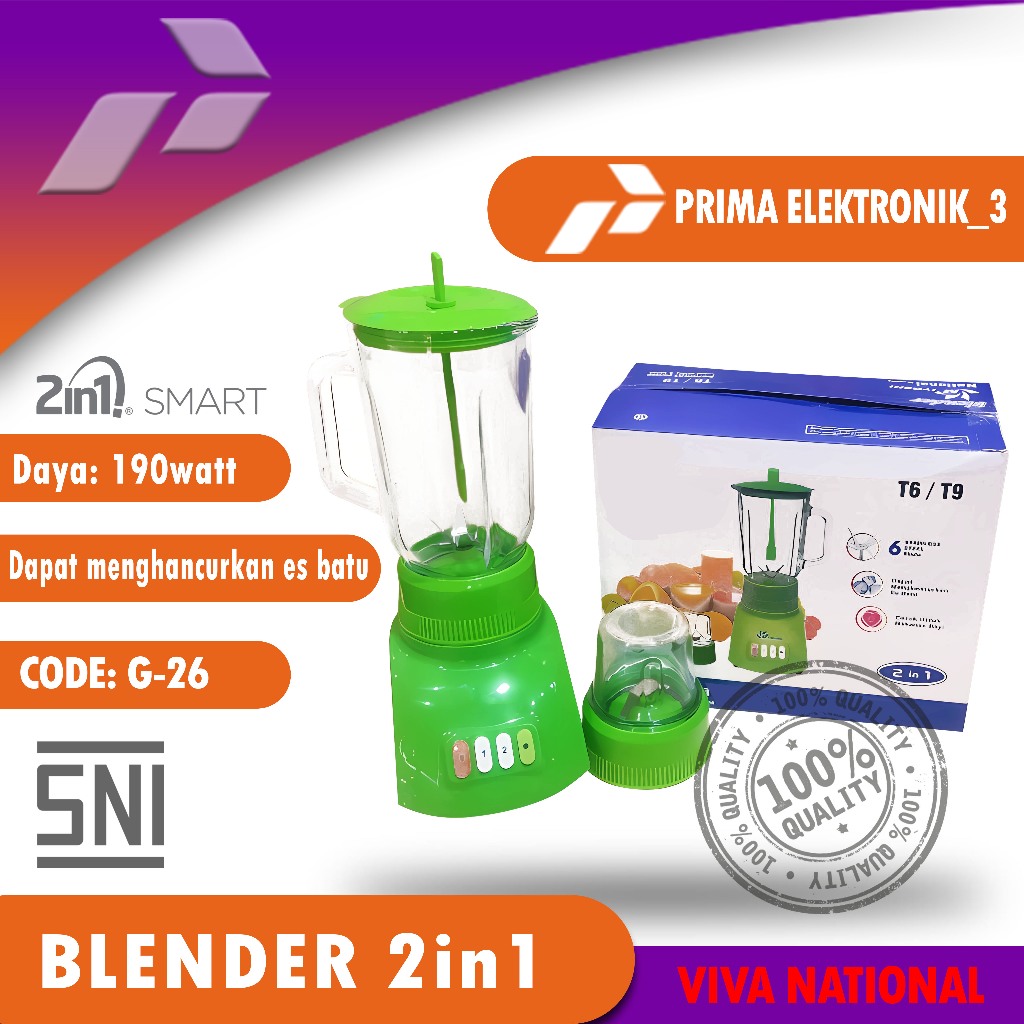 Blender Viva National Quality  2 IN 1 Kapasitas 1.2 Liter PE 3