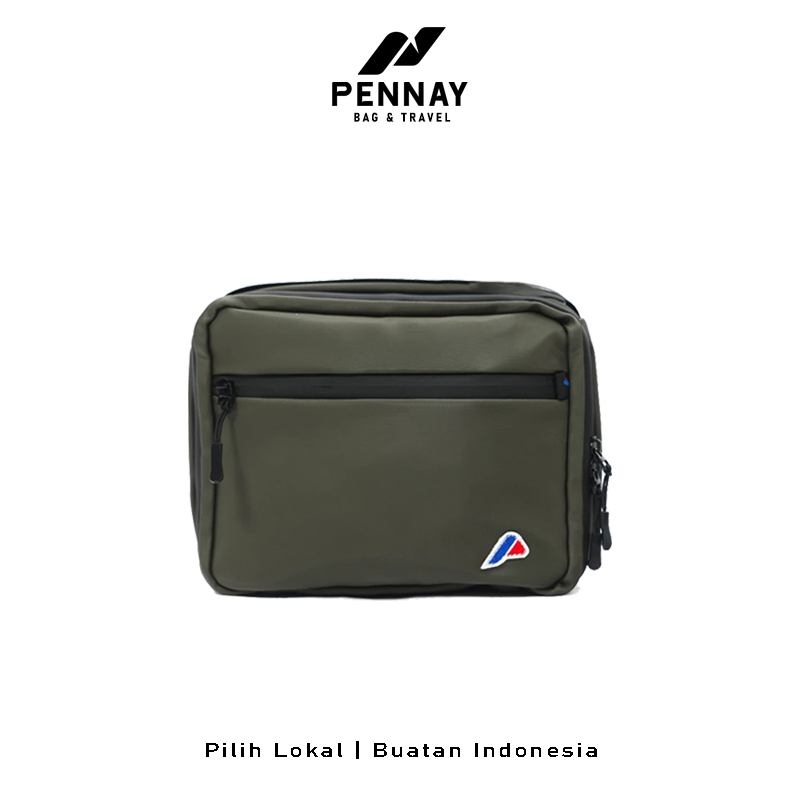 Pennay Man Venom - Tas Selempang Waterproof Pria, Slingbag Crossbody Unisex Stylish & Casual Army