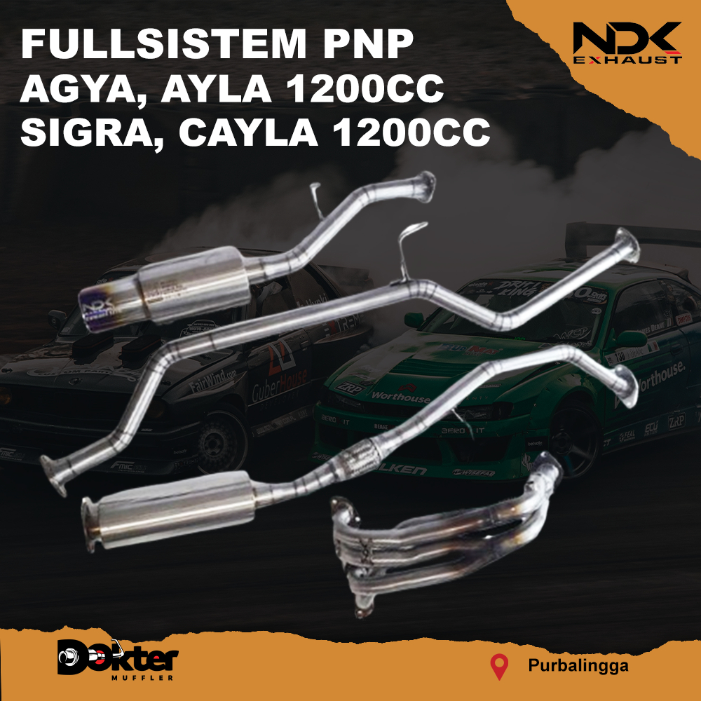 KNALPOT RACING MOBIL FULLSISTEM AGYA AYLA SIGRA CAYLA 1200CC NDK EXHAUST KNALPOT MOBIL FULSET NDK EX