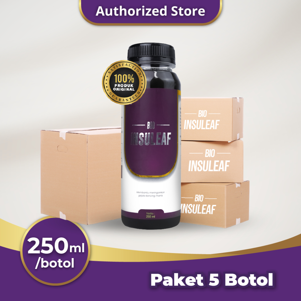 Bio Insuleaf Herbal Diabetes Original 5 Botol