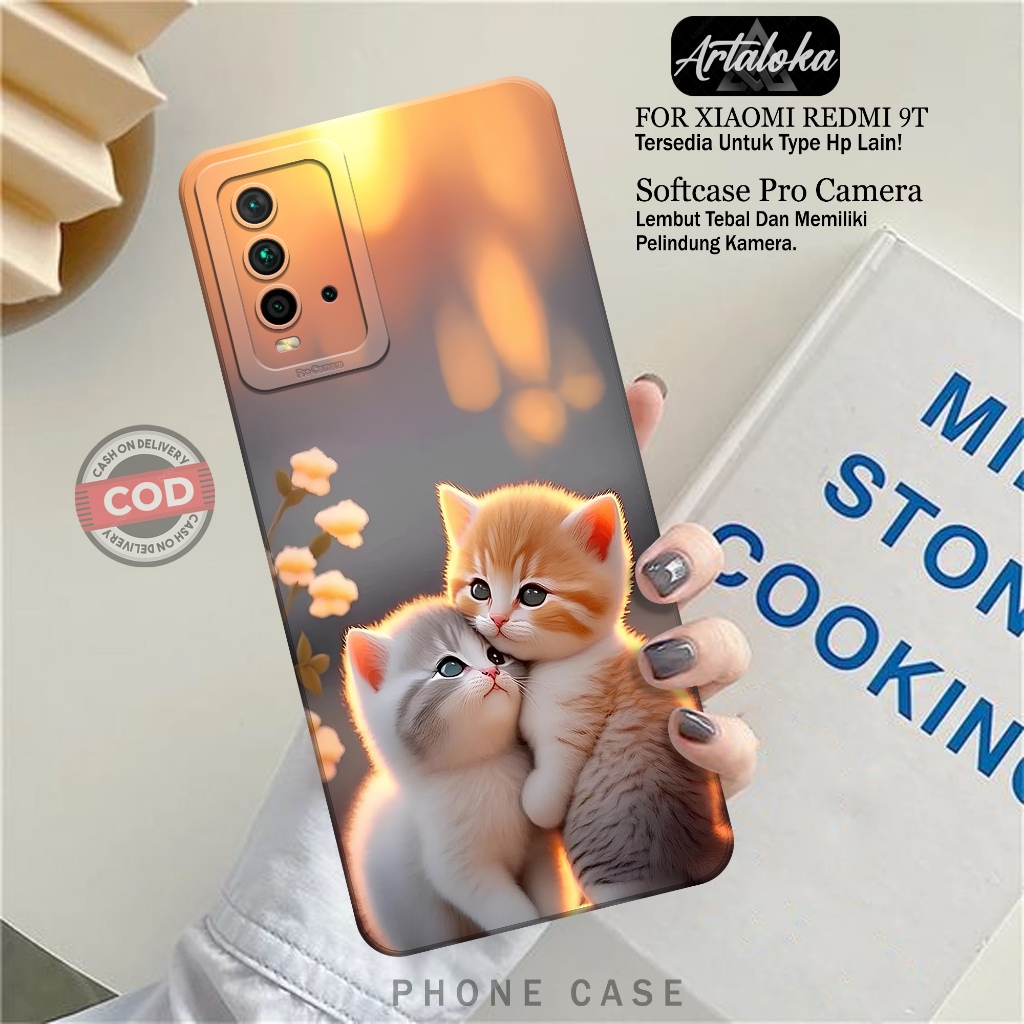 Softcase Hp Xiaomi Redmi 9T Fashion Case Kartun Case Xiaomi Redmi 9T Silikon TPU Pro Camera Casing X